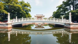 Pałac Cesarski Japonia – most Nijūbashi prowadzący do głównej bramy Kōkyo w Tokio, oficjalnej siedziby cesarza.